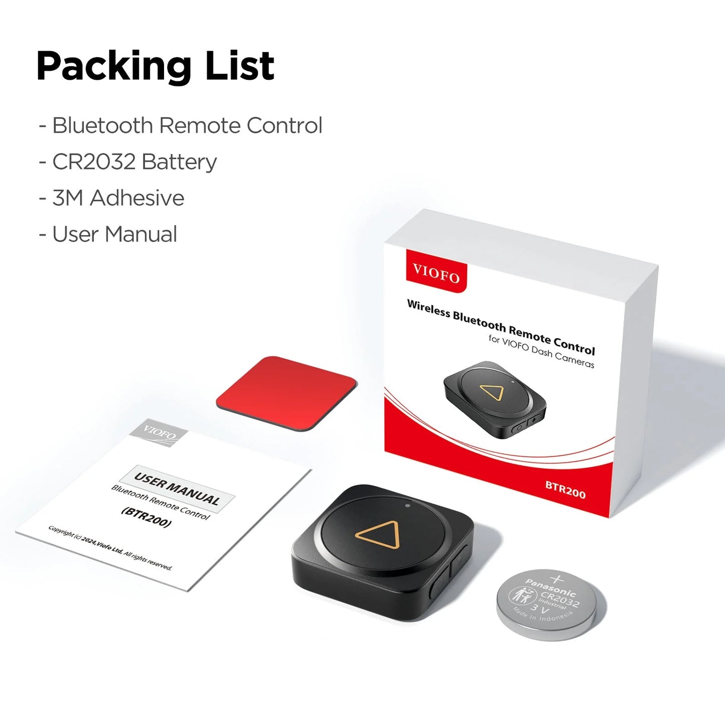 VIOFO Upgraded Version BTR200 Wireless Bluetooth Remote Control